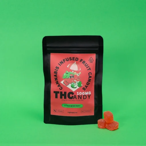 THCandy Strawberry 100mg Cannabis Infused Gummies