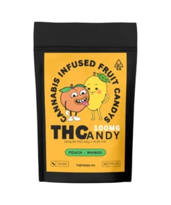 THCandy Manga Pêssego 100mg Gomas com Infusão de Cannabis