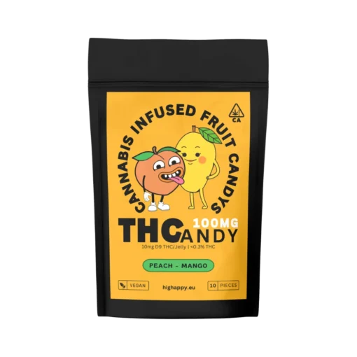 THCandy Peach Mango 100mg Cannabis Infused Gummies